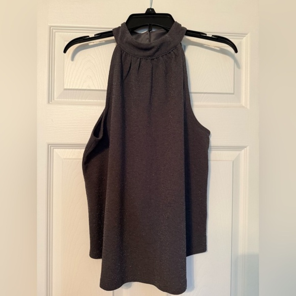 Maurices Glittery Dark Grey Halter Top